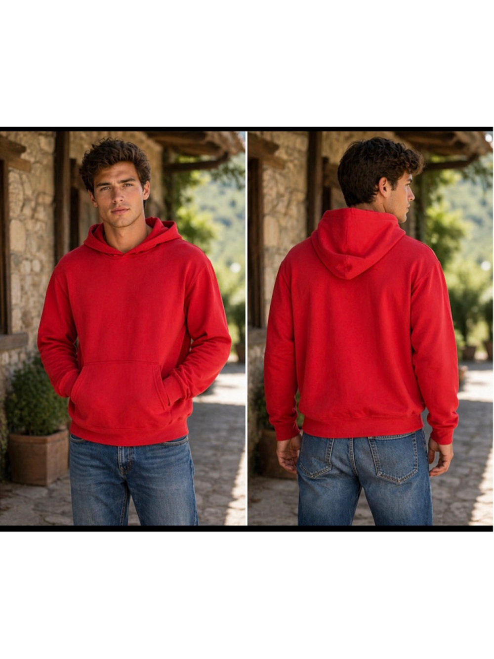 Men's SUMWON Red Hoodie L